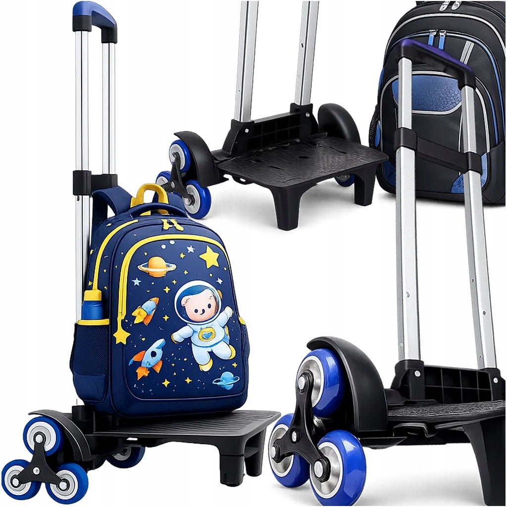 Trolley Frame On Wheels For Backpack Bag Satchel 6 Wheels Aluminium Blue Brand Modeus