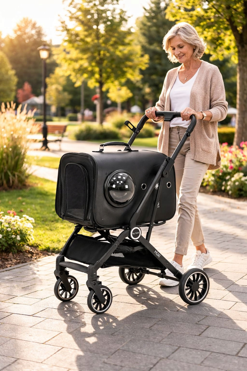 Trolley MUXI for Dog and Cat Detachable Transporter Folding Wheels 360° Brake Manufacturer code 30984