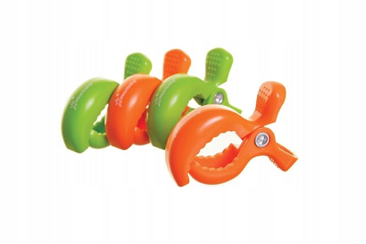 Trolley clips - 4 pcs - 2x green; 2x orange
