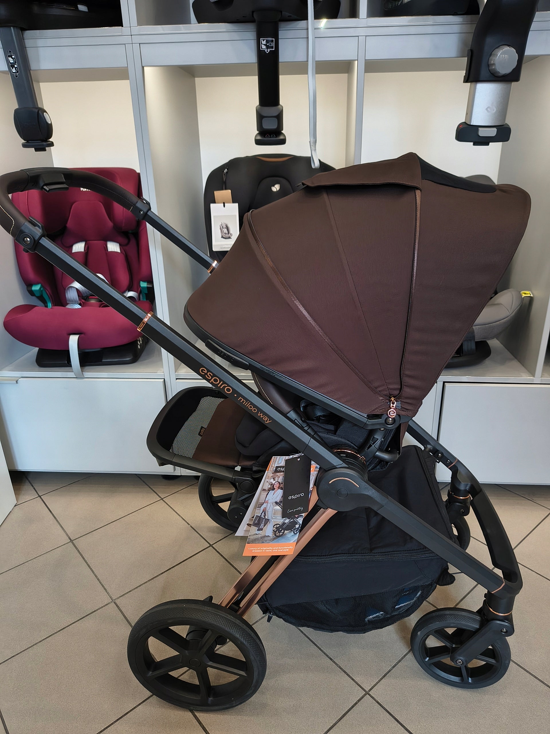 Trolley front rear ESPIRO Miloo Way 208 Excelent Chocolate Manufacturer code 5905683801409