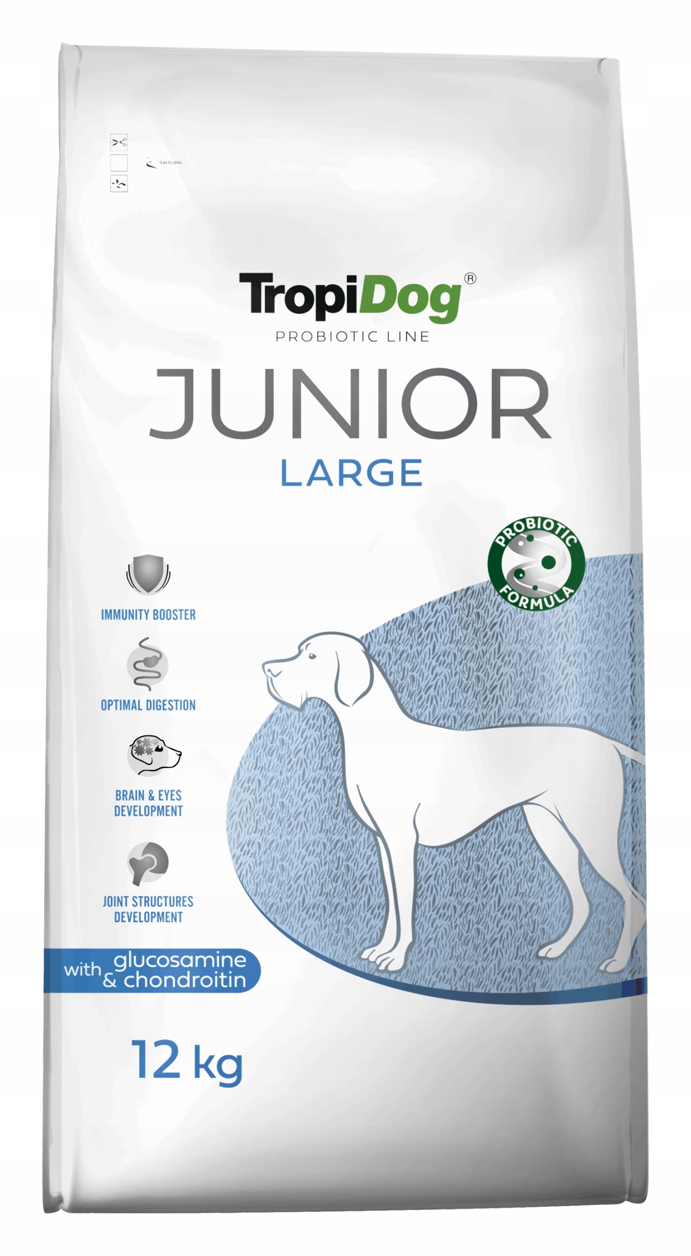 Tropidog Probiotic Line food for small dogs of large breeds probiotic 12 kg Brand TropiDog
