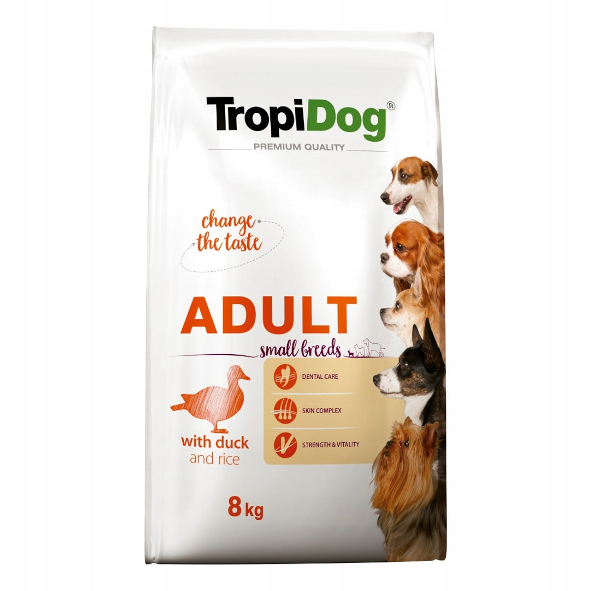 Tropidog Small Duck 8kg Adult mini for small breed dogs Brand TropiDog