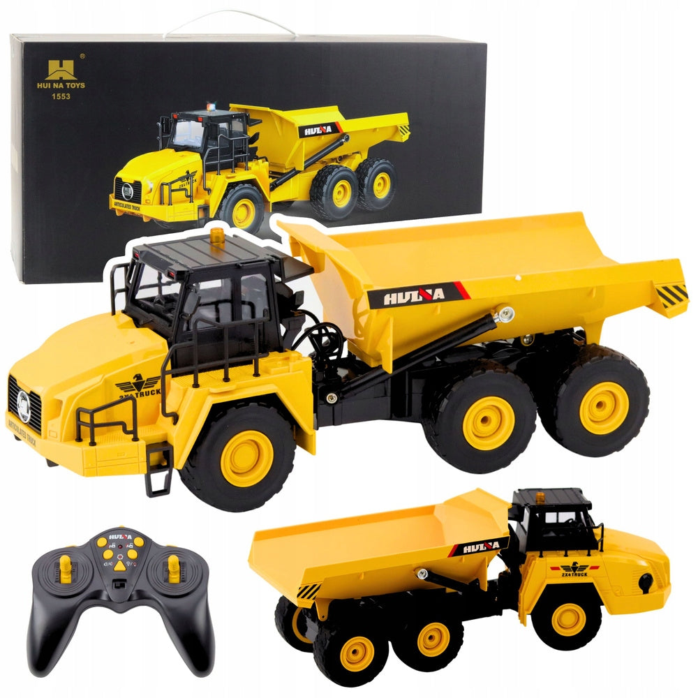 Truck Dump Truck Huina Remote Controlled RC 1553 Yellow 1:16 Huina