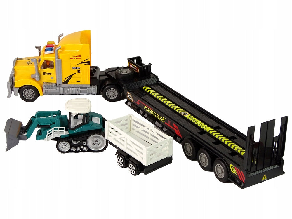 Truck With Tow Truck Remote Controlled R/C Machine With Trailer Yellow Kid's age 3＋ years