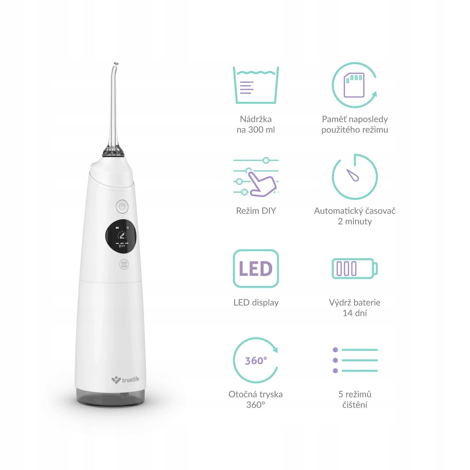 TrueLife AquaFloss Compact C300 Barva: Bílá Brand TrueLife