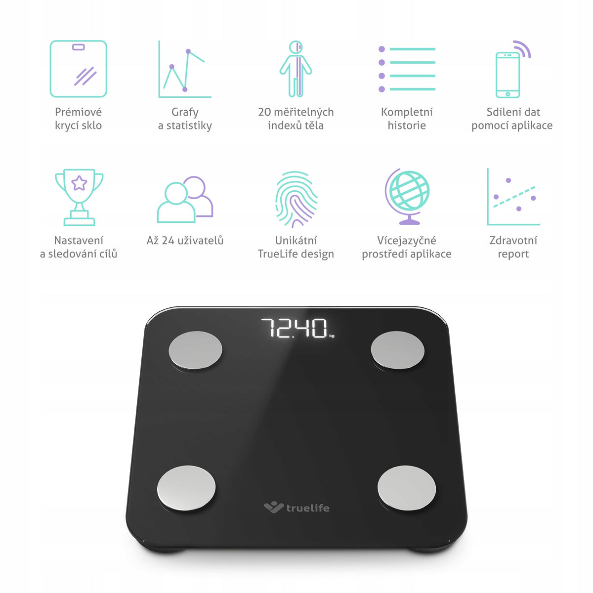 TrueLife FitScale W1 BT Black Model FitScale W1 Black