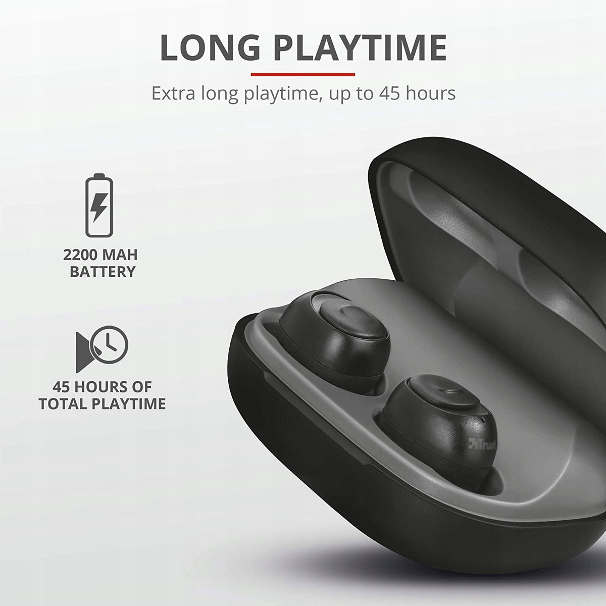 Trust Duet XP Bluetooth Wireless Headphones Color black