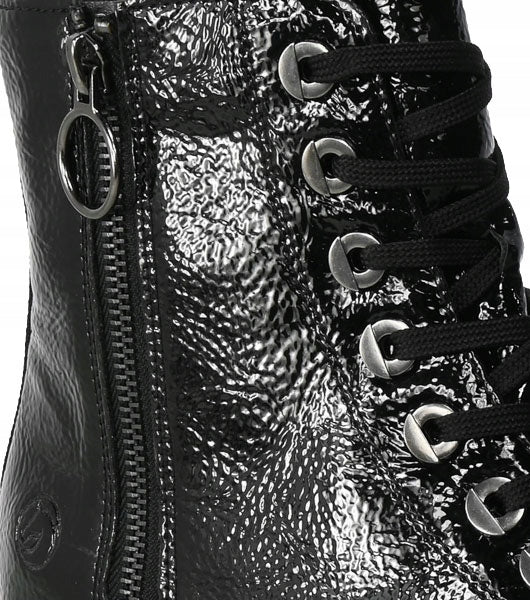 Lackstiefel für Damen Remonte, schwarz 