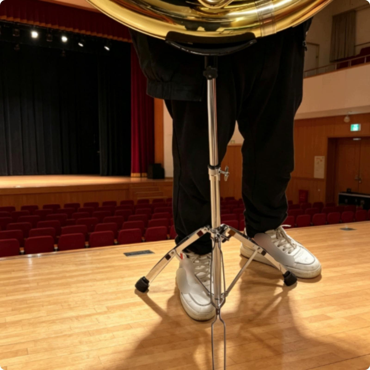 Tuba Stand Height Adjustable Musical Instrument Stand Folding Tripod for
