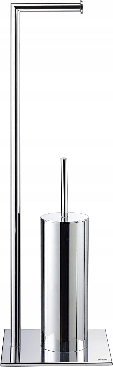 Tube Toilet paper holder + Chrome brush Packaging status original