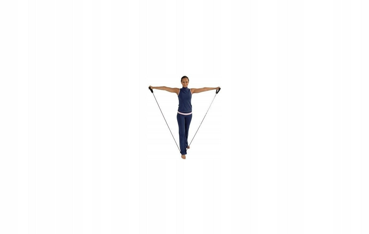Rundes Widerstandsband mit Griffen Moves Tube, 120 cm, rot 