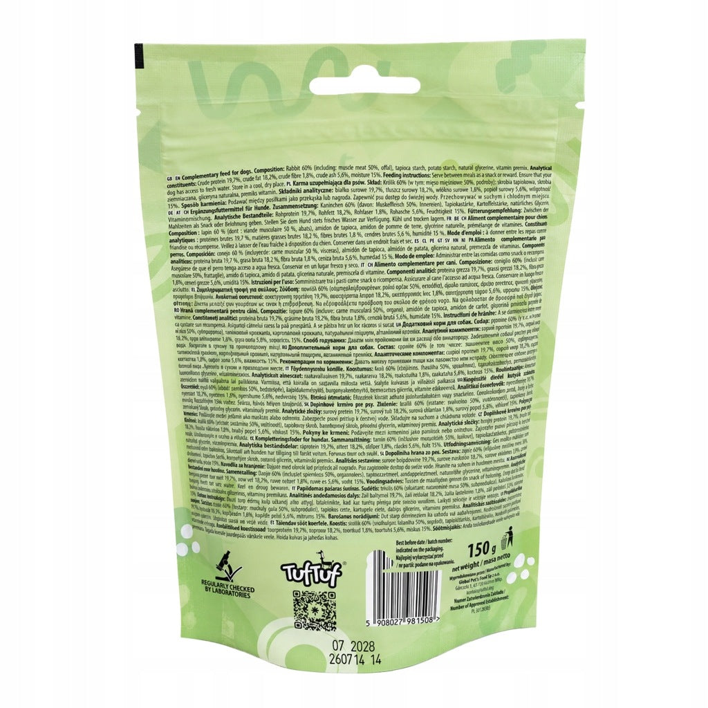 TufTuf Chonky Chews Dog Treat Rabbit 150g Brand Tuf Tuf