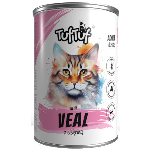 TufTuf Wet Cat Food Veal Ground 400 g Brand Tuf Tuf