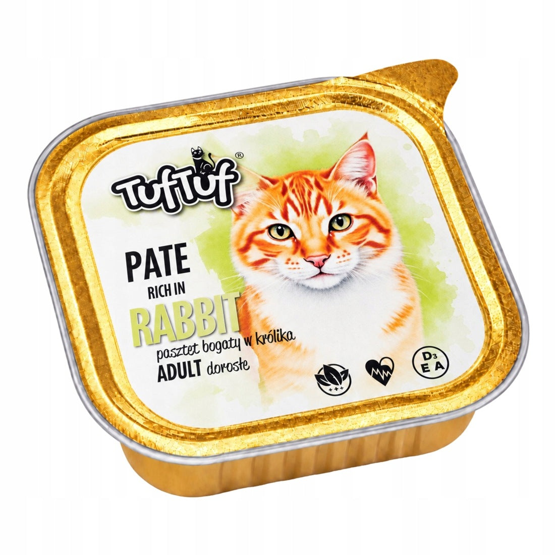TufTuf wet cat food pate Rabbit tray 100g Manufacturer code KM0225