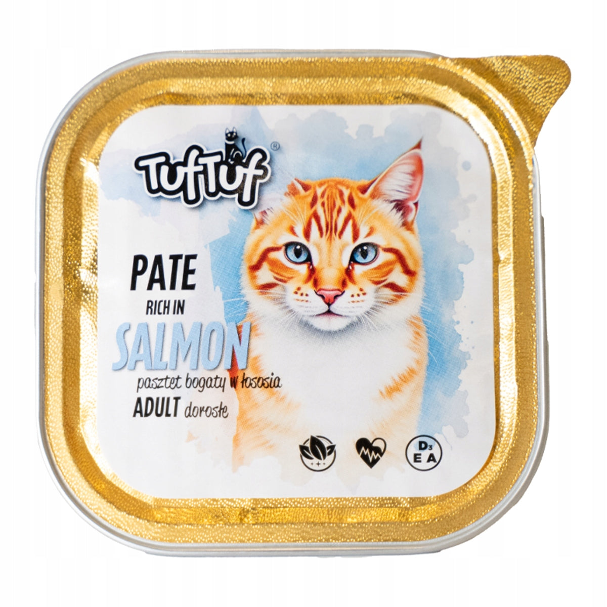 TufTuf wet cat food pate Salmon tray 100g Pate
