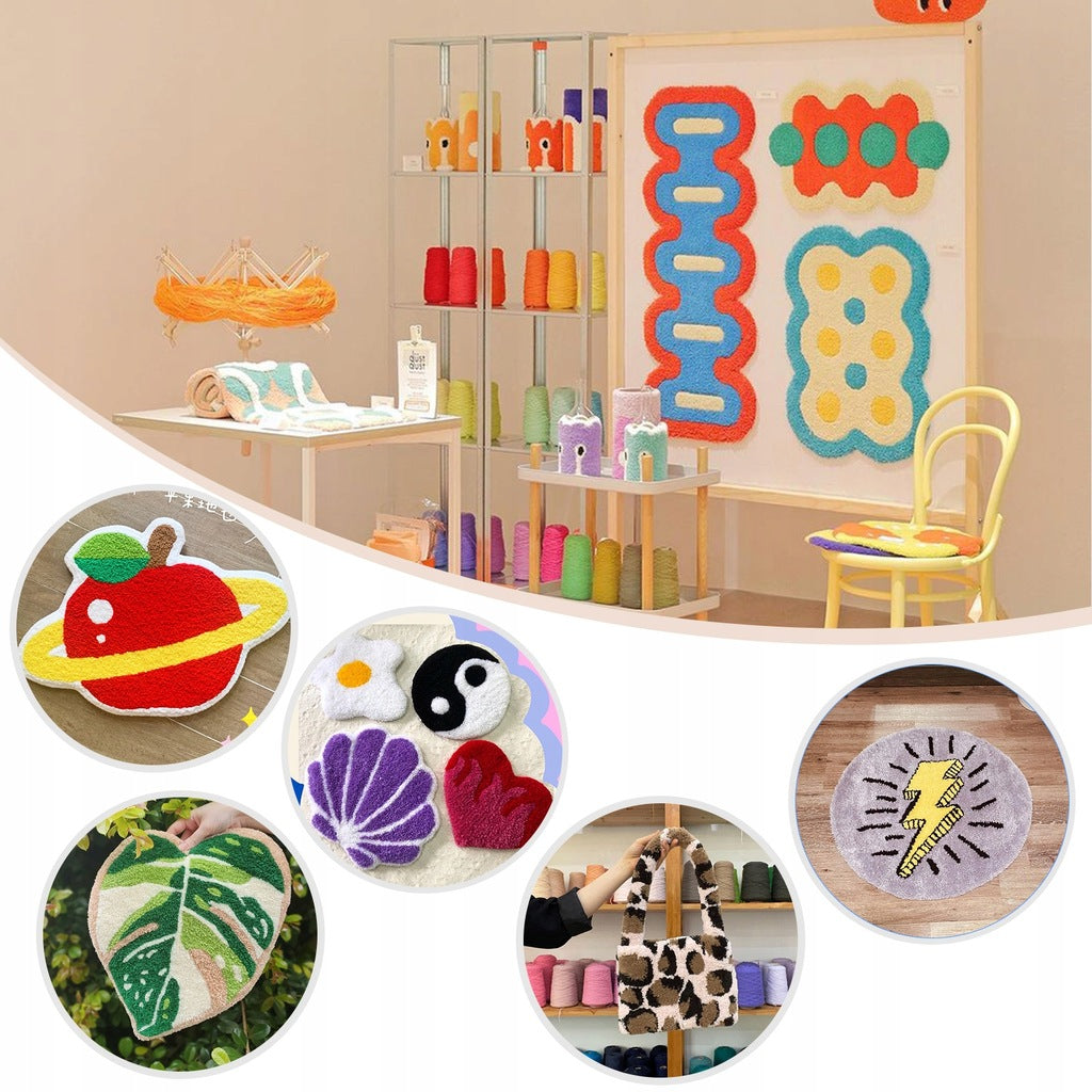 Tufting GUN Set (Pistolet + Machine) GUN MACHINE FABRIC TRIMMER YARN Brand LynkCust