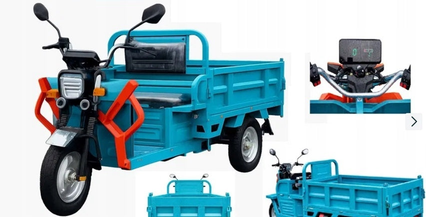 Tuk tuk Electric Tricycle Vehicle E-TUK 800W 32AH hauler quad melex