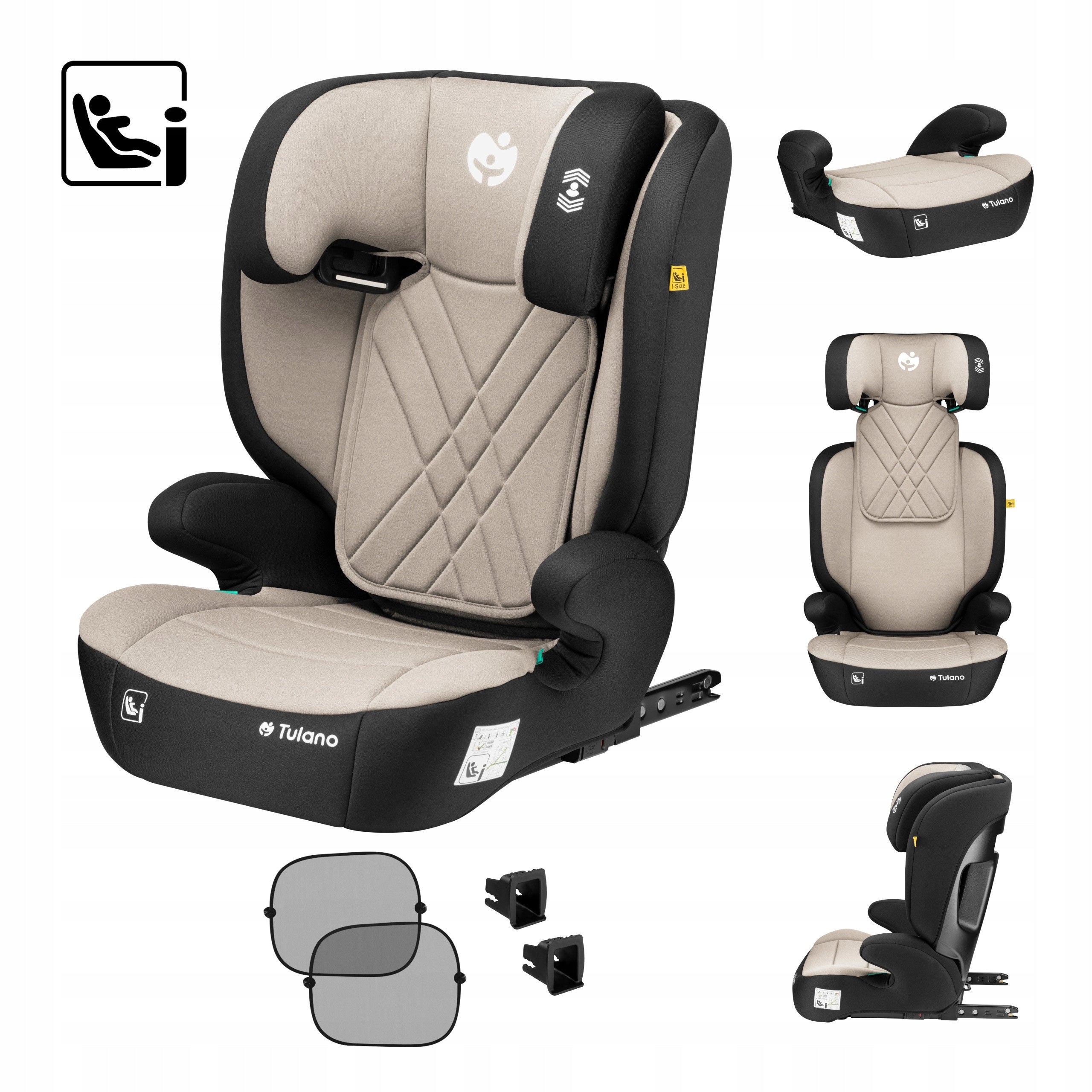 Tulano Car seat 15-36kg isofix i-Size stand JOY 45 Beige
