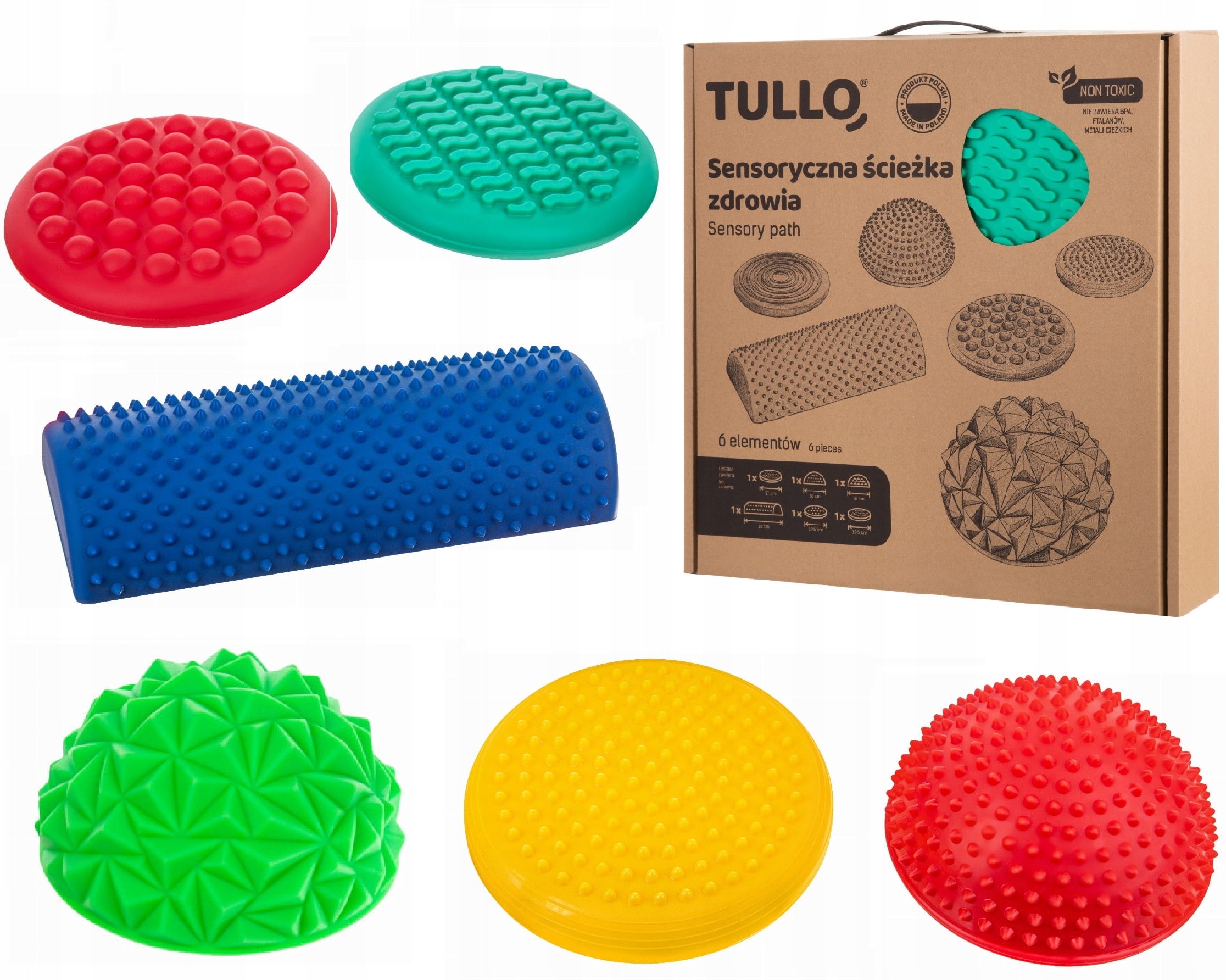 Tullo Educational sensory path for balance exercises for children 6 pcs. Brand Tullo