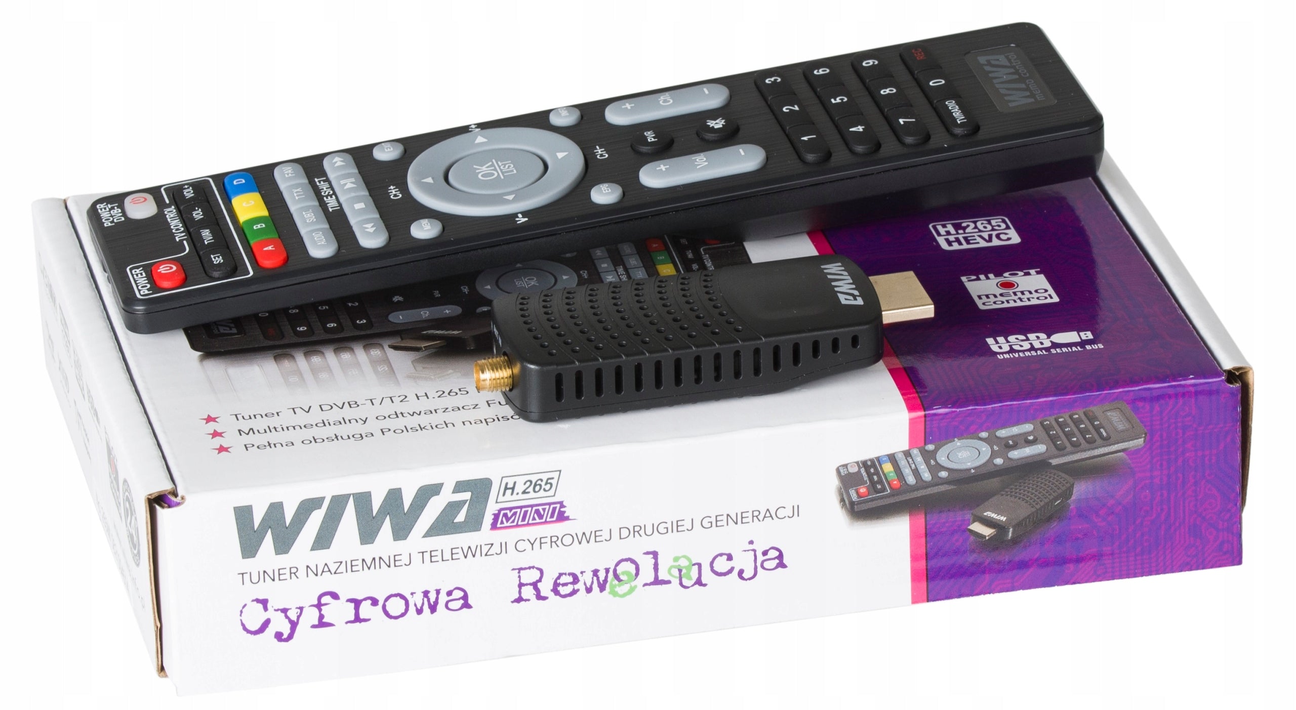 Tuner Decoder Wiwa MINI DVB-T2 HEVEC Terrestrial TV