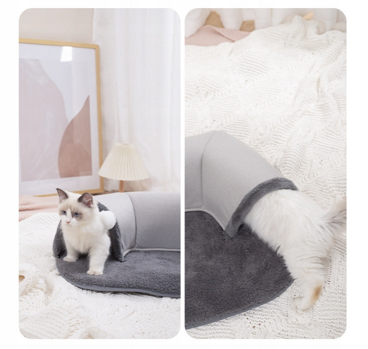 Tunnel bed play mat rustling with rabbit cat pendant Kind bed