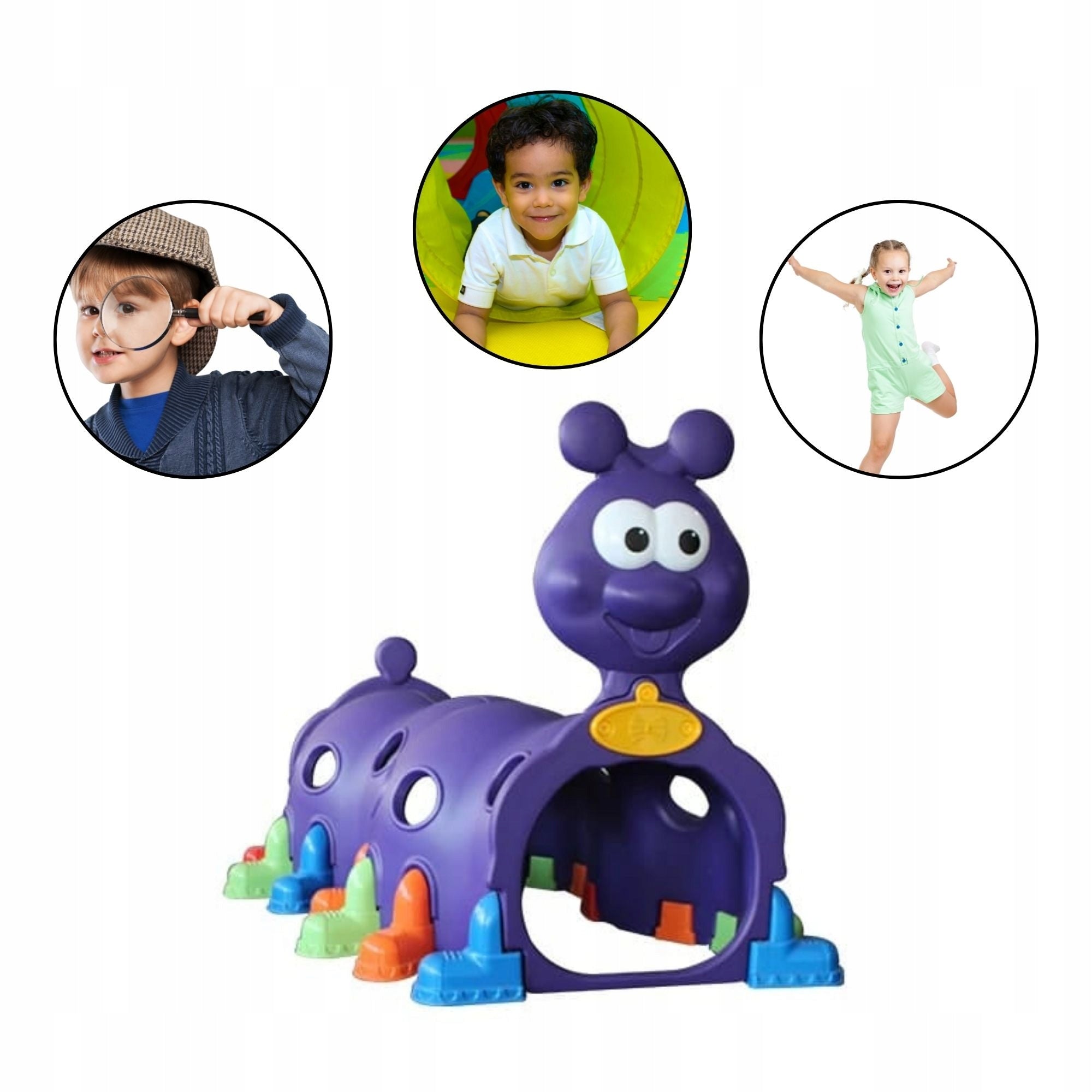 Tunnel for a child Worm Kind plastic