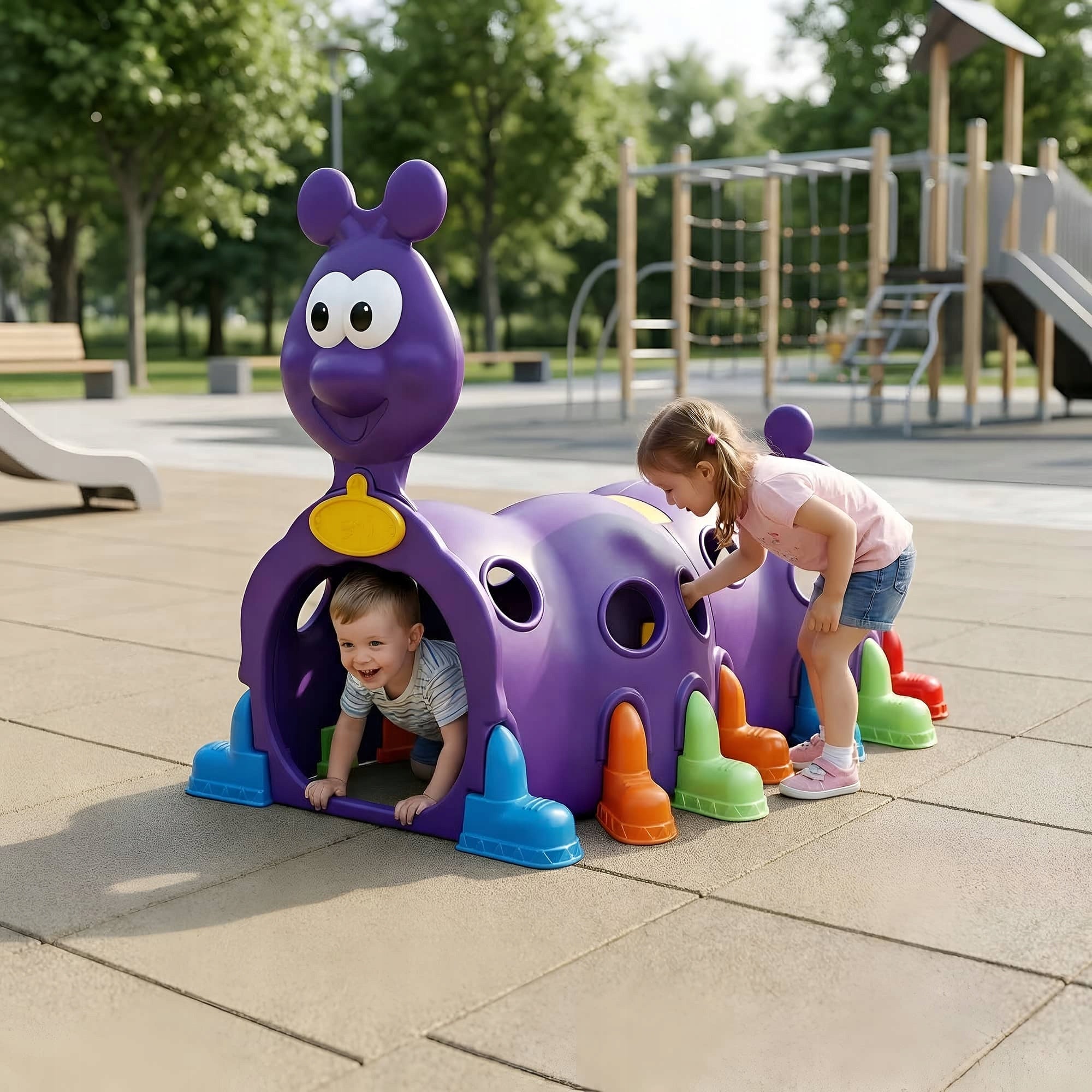 Tunnel for a child Worm Toys for the square toys Product height 120 cm