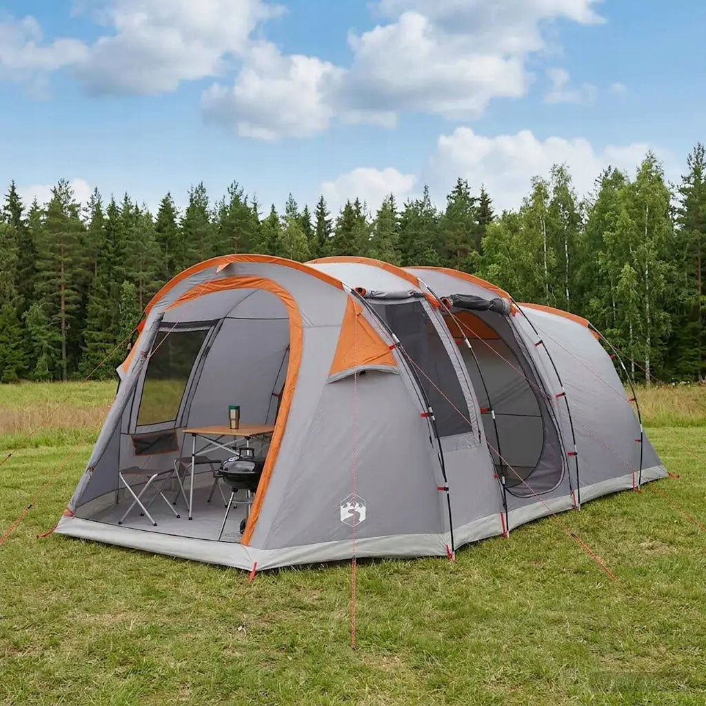 Tunnel tent Grey and orange 505 x 330 x 204 cm Manufacturer code 42017480