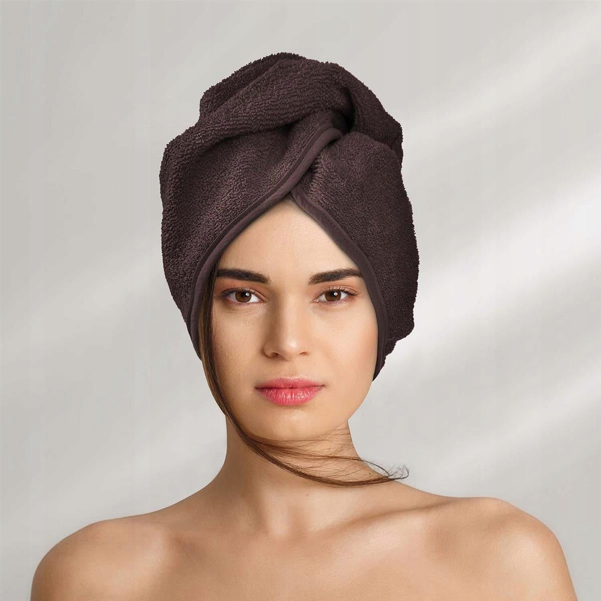 Haartuch-Turban, braun 