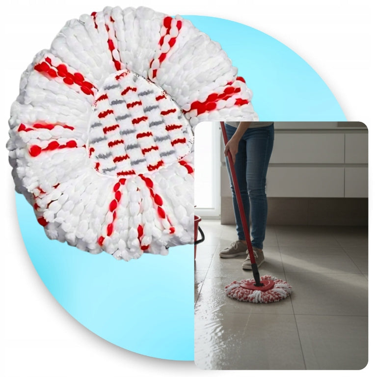 Turbo 3in1 Microfiber Rotary Mop Cartridge Replacement 2 Pack Absorbent Manufacturer code MOP OBROTOWY TURBO 3W1