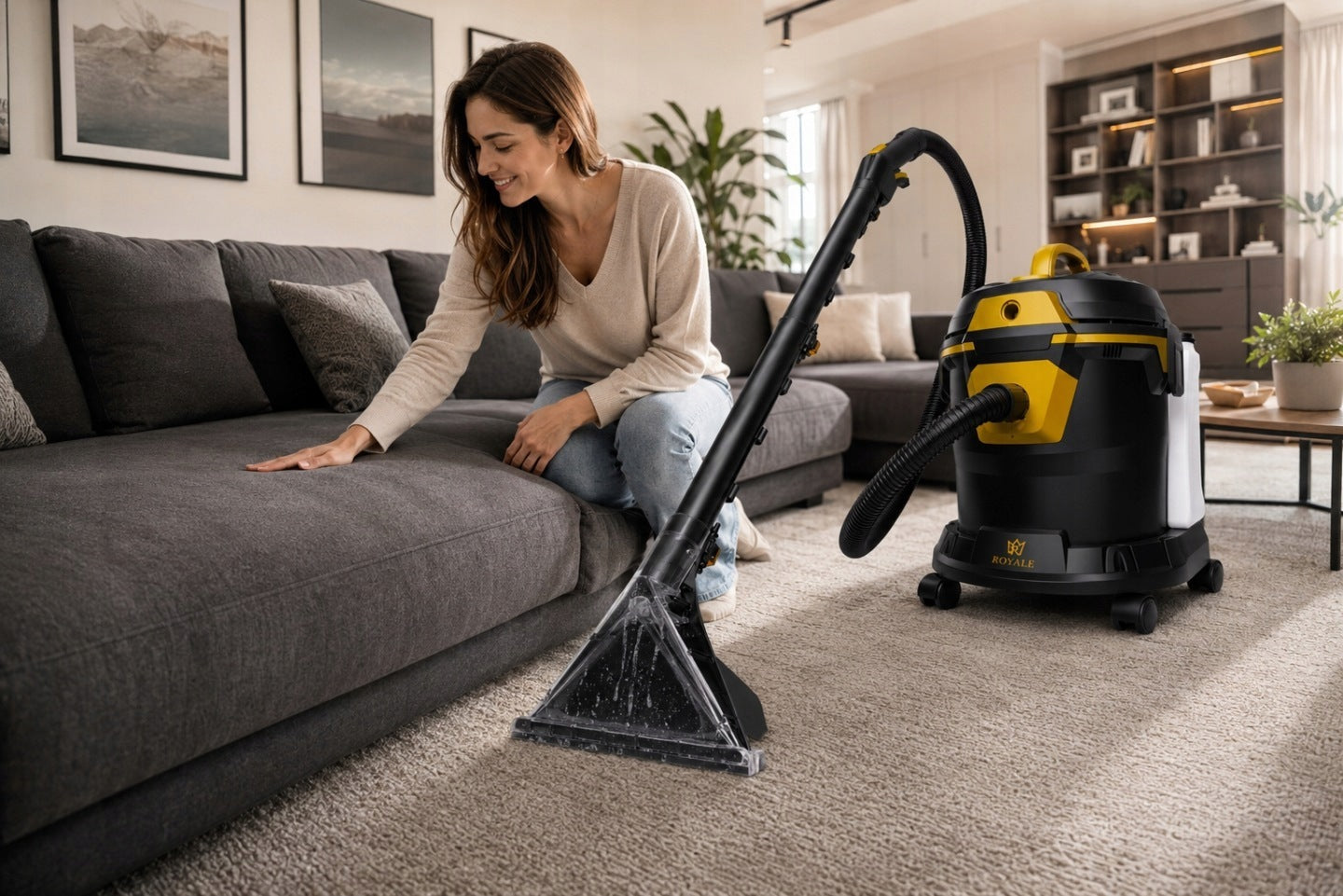 Turbo Pressure Washing Vacuum Cleaner Royale 5000 for Carpet Upholstery Dry m Power 2500 W