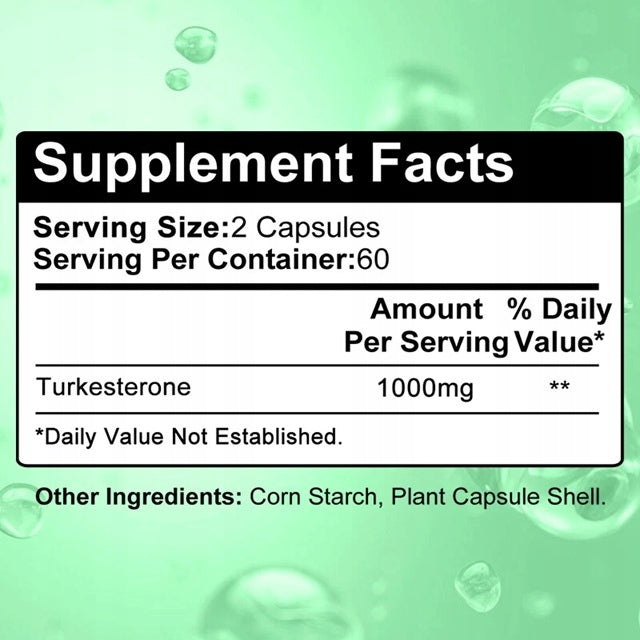 Turkesterone 1000 mg for testosterone support – supports endurance and growth Expiration date at least 1 year from the date of purchase