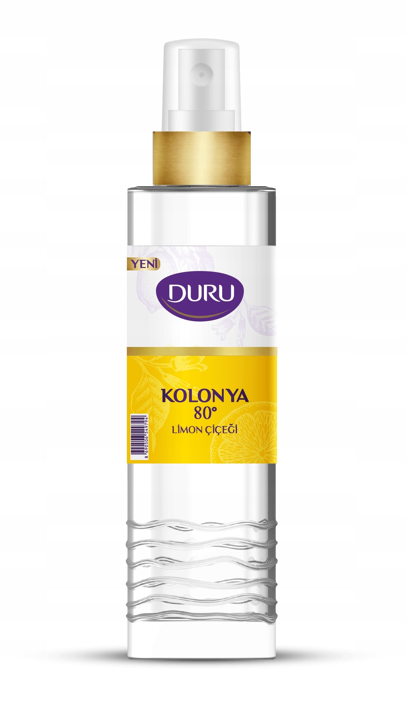 Turkish LEMON COLOGNE Duru 150ml SPRAY Colony For Hands REFRESHES