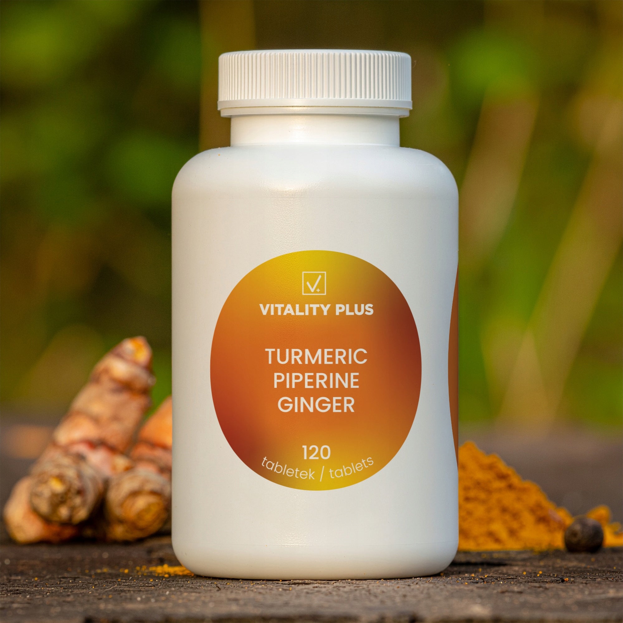 Turmeric 95% curcuminoids + Piperine + Ginger 120 tabl - Digestion Liver Medical device no