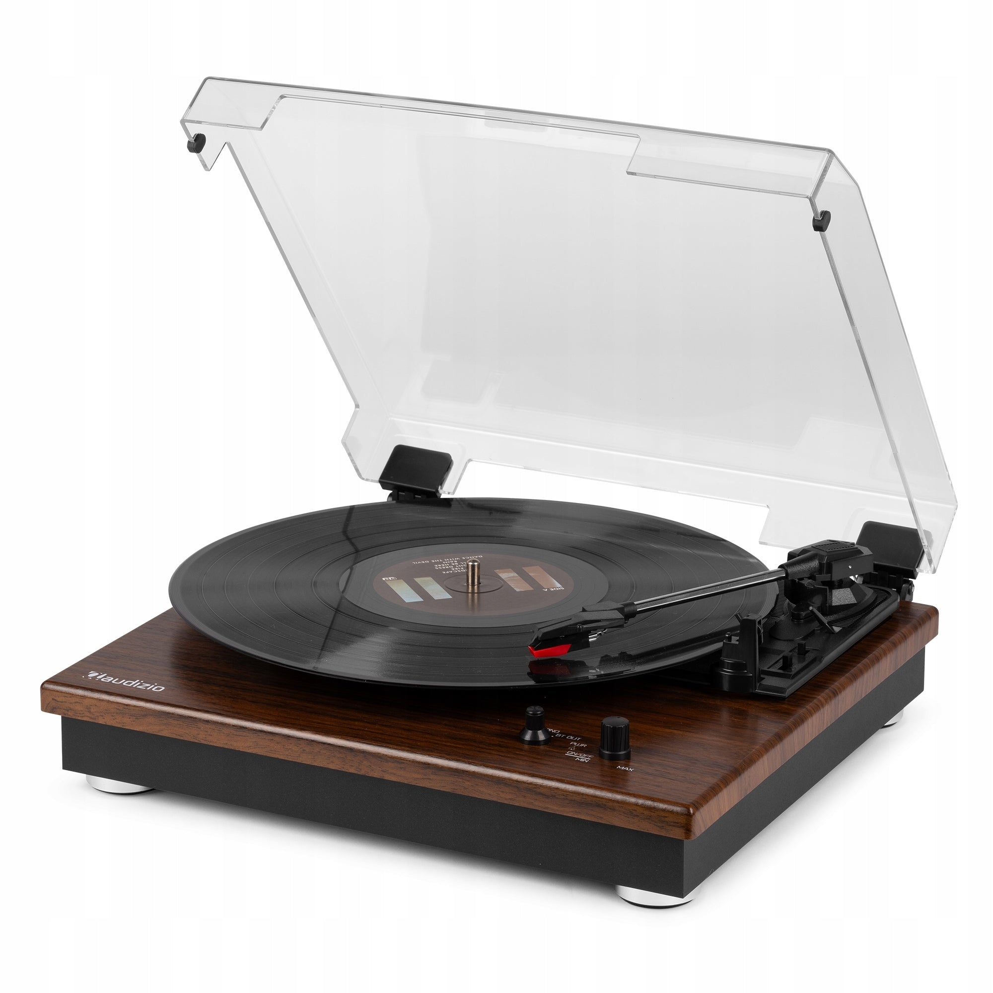 Turntable Audizio with BT input/output dark wood Manufacturer code 102.160