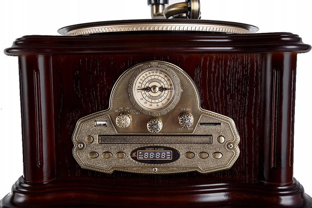 Turntable Retro with tube controlled by remote control multifunctional device Batteries included no