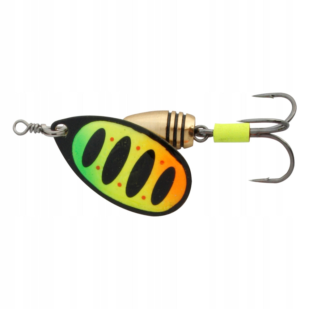 Turntable Savage Gear Rotex color Firetiger size 3 - 8 gr for pike Size 3