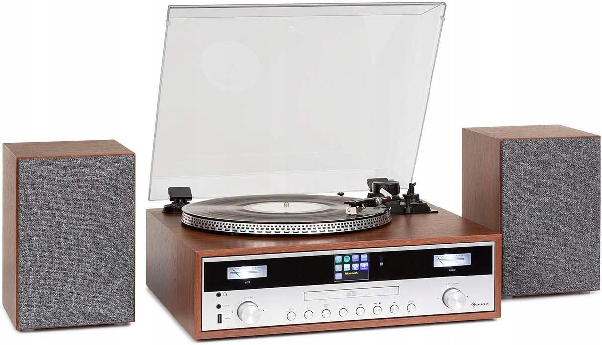 Turntable Tower Auna Birmingham Internet Radio DAB+ FM CD Bluetooth WiFi