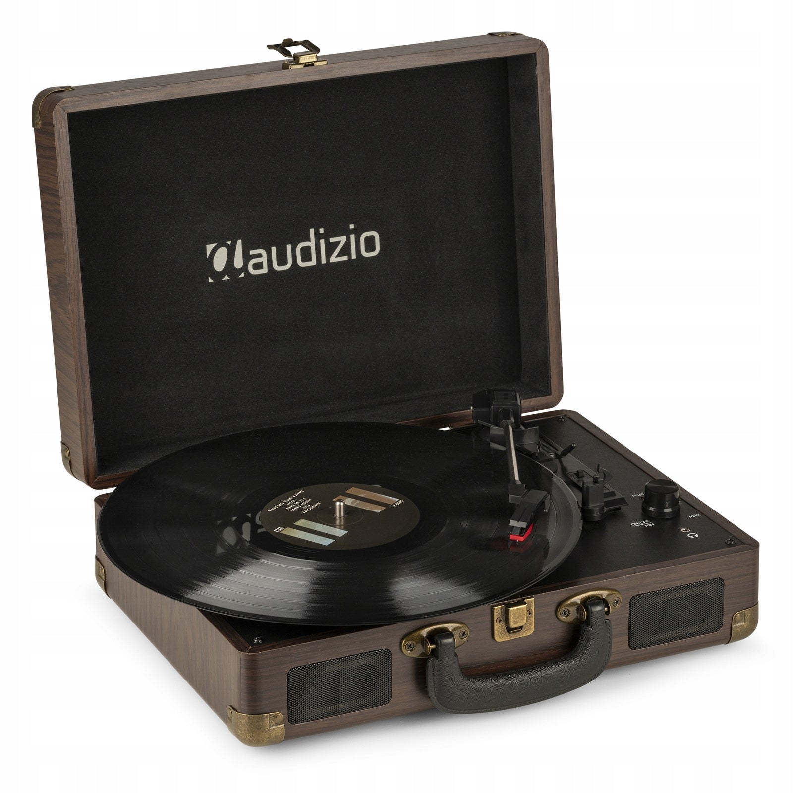 Turntable in case brown USB AUX RCA Audizio Brand Audizio