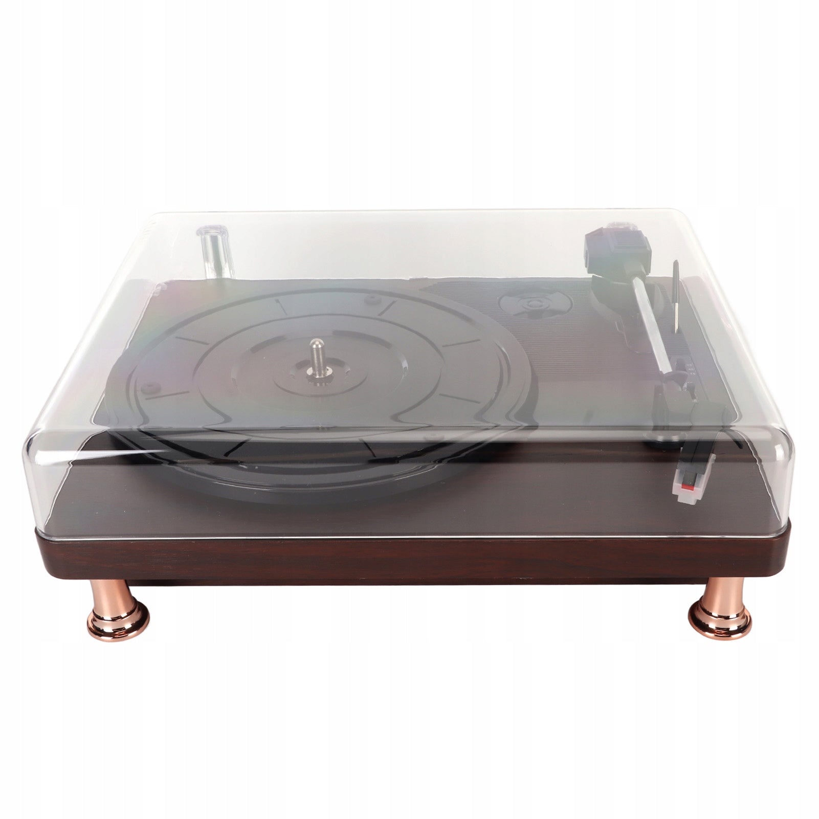 Turntable, supports turntable with AUX input with wood appearance, Brand no brand