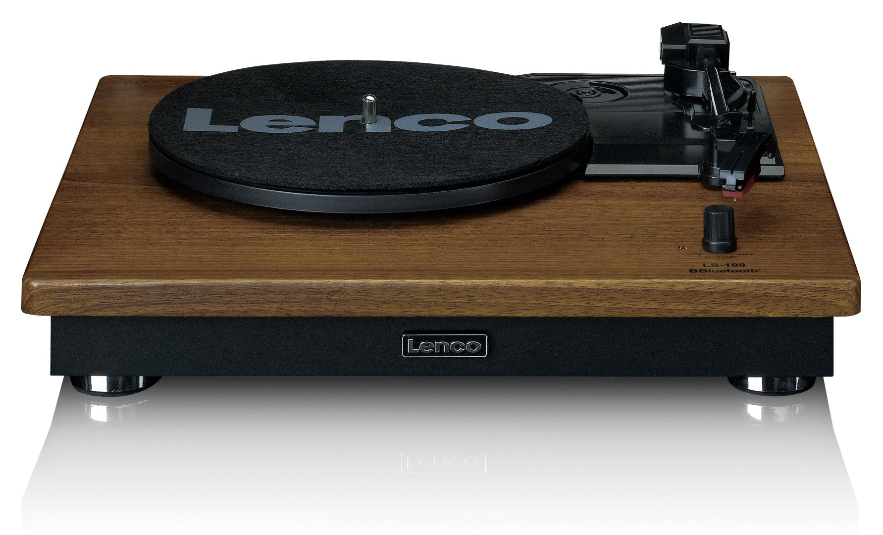 Turntable with speakers LENCO LS-100WD brown Packaging status original