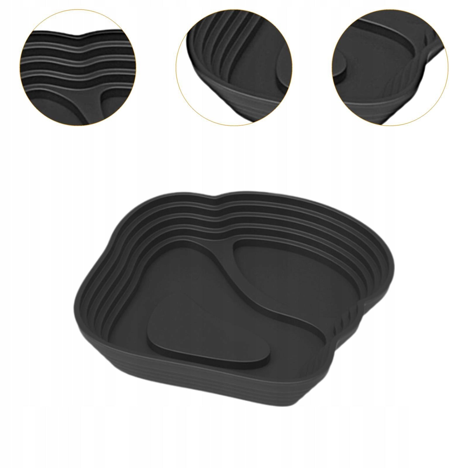 Turtle Water Bowl Reptile Bathing Pool Reptile Feeding Water Black Small Material ceramic