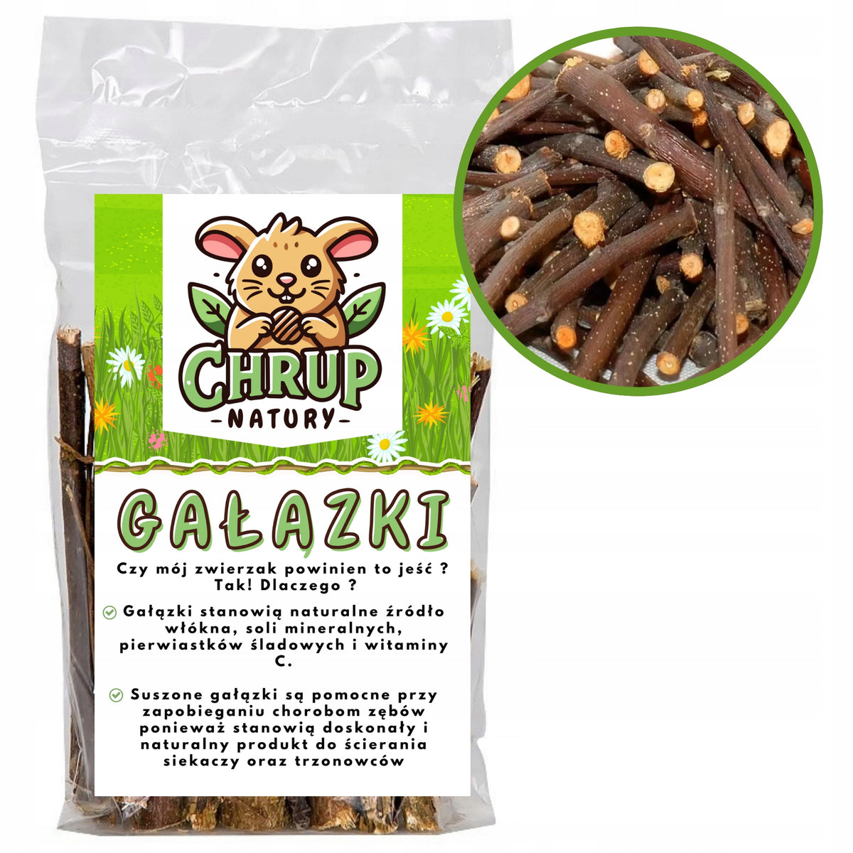 Twigs of Pear and Apple Trees 100g Treat -for Rodents and Rabbit Packaging status original