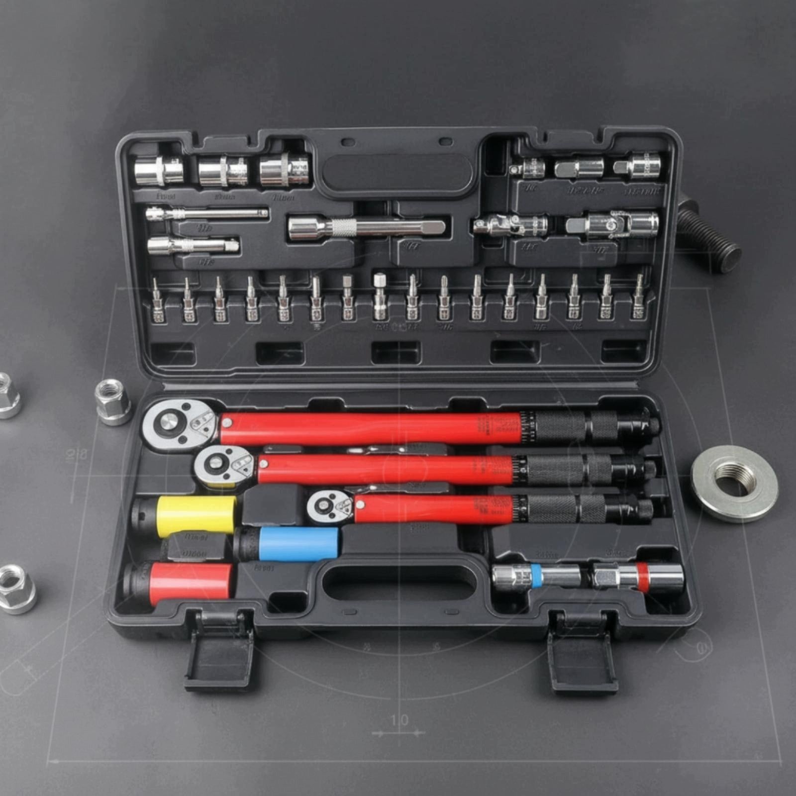 Twist Wrench Set with Sockets Pre Set Twist Wrench Kit Adjustable Ratchet Brand no brand