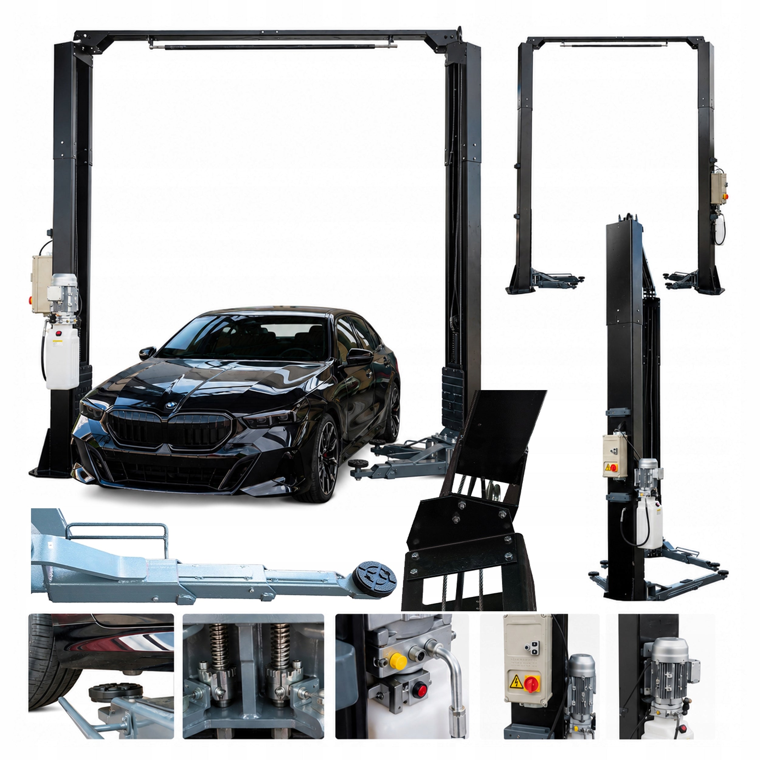 Two Column Lift Automatic Asymmetric Poles 4T ETGE-3440ASY