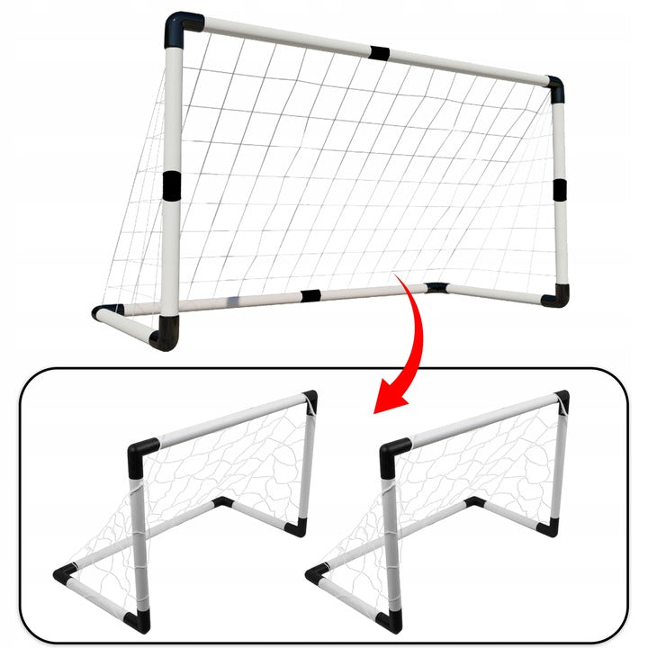 Two Goals 2in1 Large Football Goal Training Portable For Kids Packaging status original