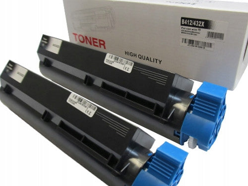 Two Pack 2x Toner Cartridge for OKI B412 XXL B432 B512 MB472