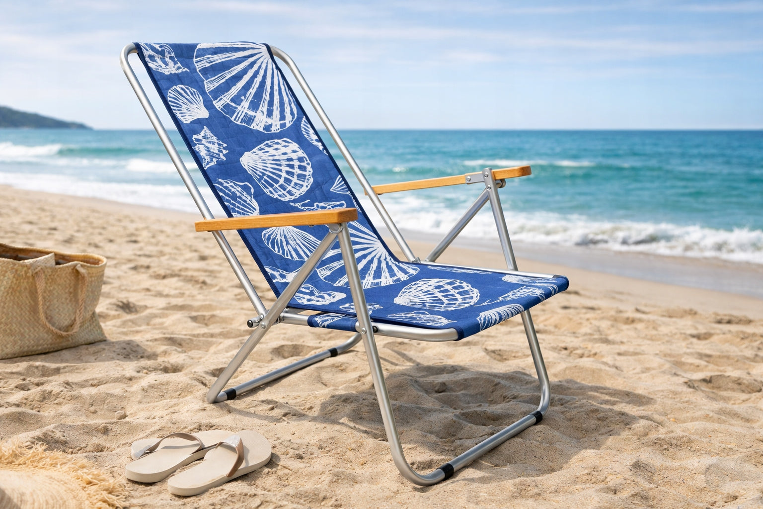 Two Position Beach Lounger / Folding Chair, Shells, max 120 Kg Manufacturer code 6137