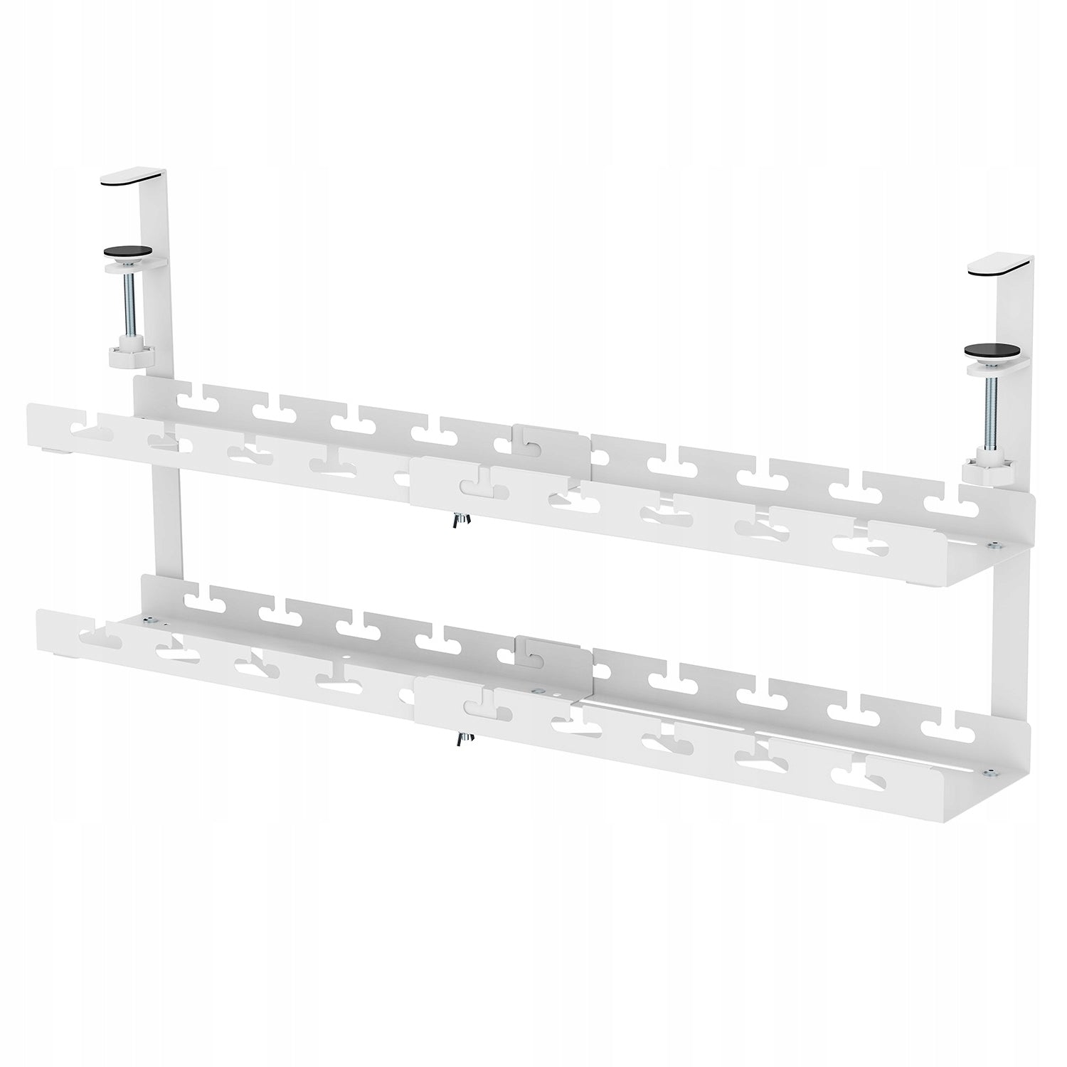 Two-Tier Organizer Under Desk White Without Drilling For Cable Strip Manufacturer code MC-102 W