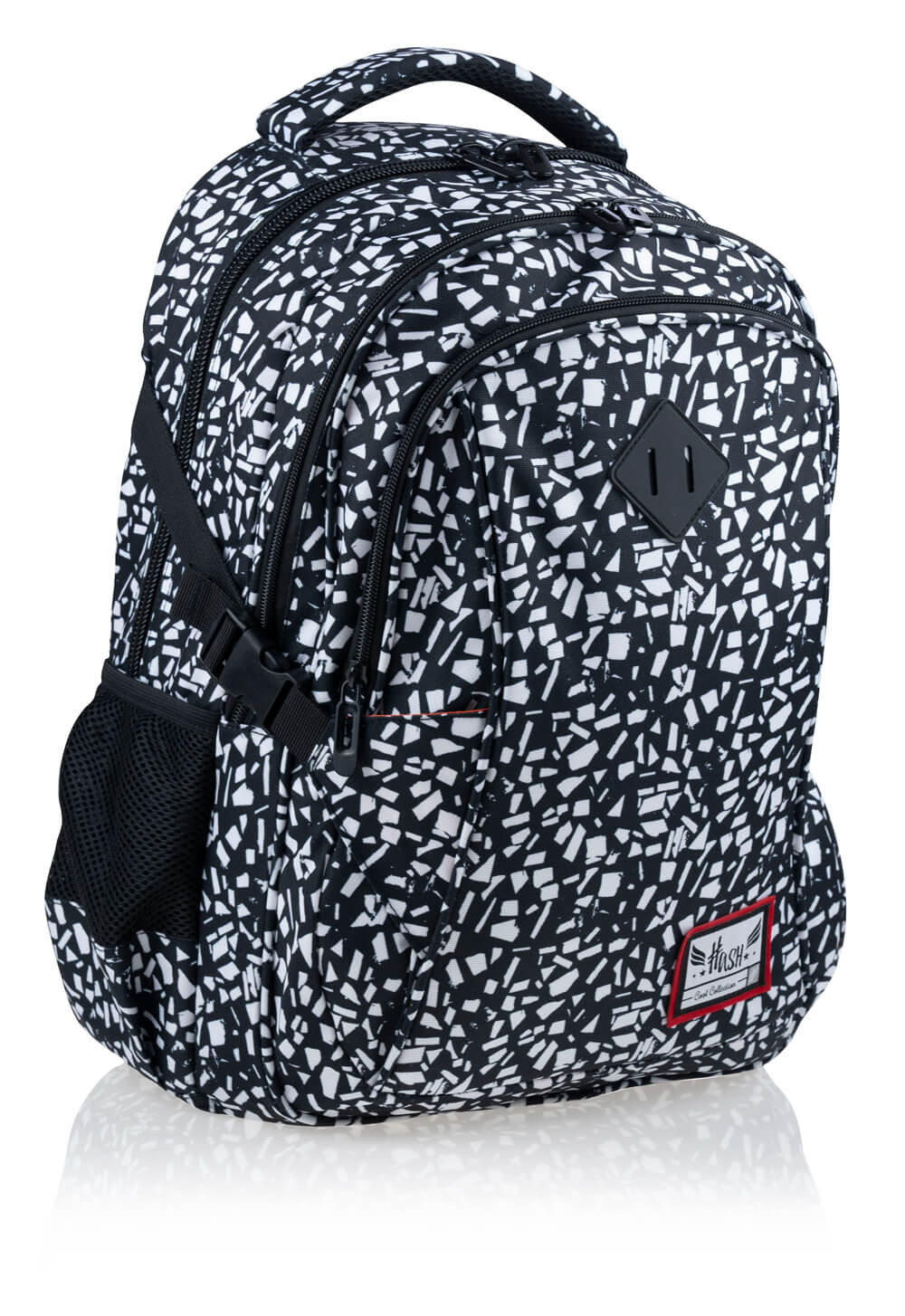 Two-chamber backpack Hash, BLACK TERRAZZO